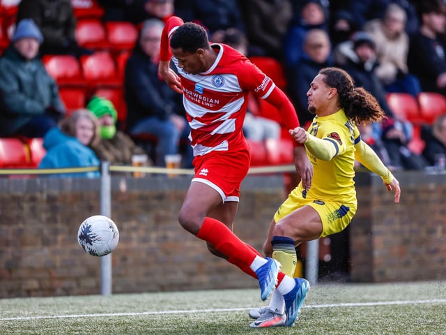 Action from Eastbourne Borough's vital win over Farnborough