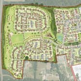 Proposed layout of the 525-home Angmering development
