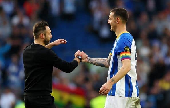 Lewis Dunk of Brighton & Hove Albion has adapted well to the tactics of Roberto De Zerbi in the Premier League