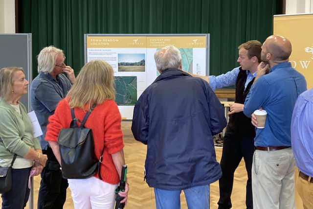 Residents made their voices heard at an exhibition about the Town Meadow environmental enhancement plans. Photo: contributed