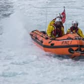 Shoreham Lifeboat said they responded to calls about a struggling kite boarder on Saturday evening, April 1