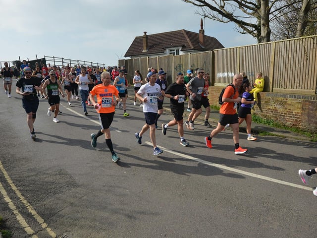 Action in the 2026 Hastings Half Marathon
