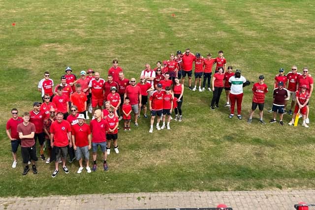 Worthing CC members 'went red' for the Ruth Strauss Foundation | Picture: Worthing CC