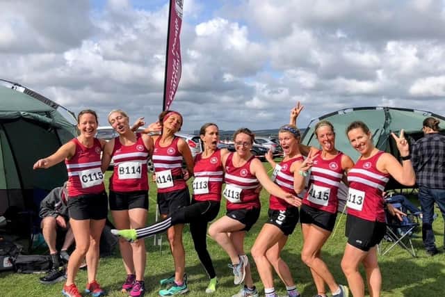 Harriers ladies at the Sussex XC Relays at Goodwood | Picture courtesy of Haywards Heath Harriers