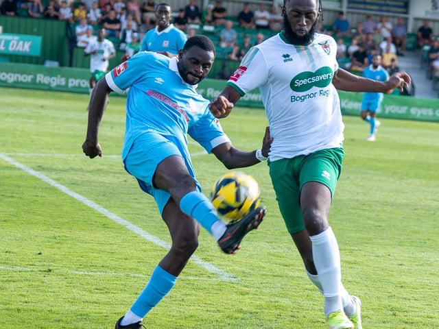 Action from Bognor Regis Town v Potters Bar Town in the Isthmian premier division | Pictures: Tevor Staff