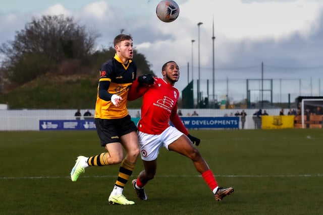 Action from Eastbourne Borough's 1-0 defeat at Cheshunt in National League South