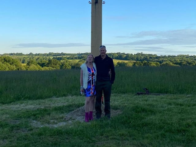 Villagers watched the lighting of the Jubilee beacon in Staplefield on Thursday, June 2