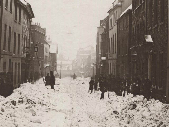 Deep snow at Lewes in 1881. Picture: Chris Hare