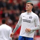 Evan Ferguson made a substitute appearance for Brighton at Manchester United, as Albion ran out 3-1 winners. (Photo by Lewis Storey/Getty Images)