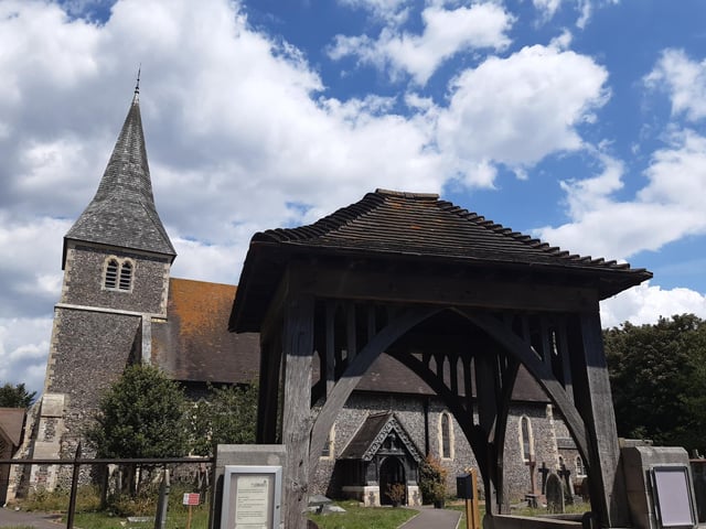 Follow New Church Road on past St Leonard's Church