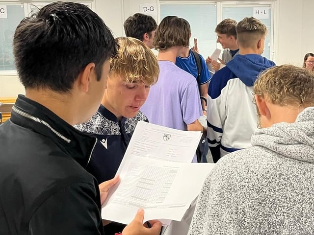 Claverham students collected their results today
