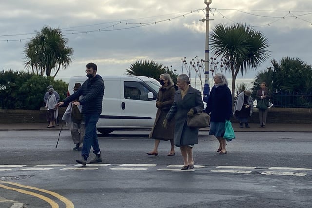 The Crown being filmed on Eastbourne seafront SUS-211130-111143001