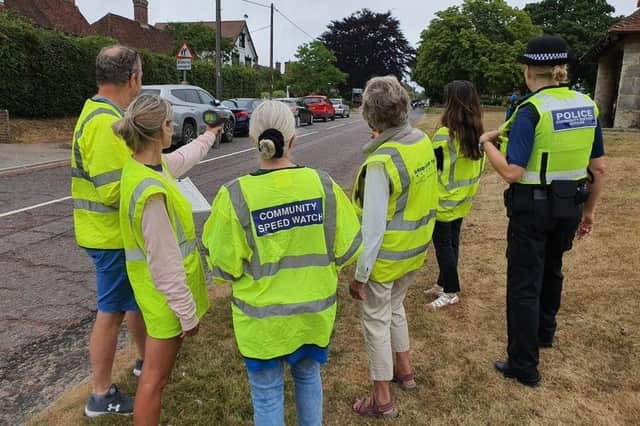 Police joined a new Community Speedwatch group in monitoring Sedlescombe, and caught several drivers speeding.