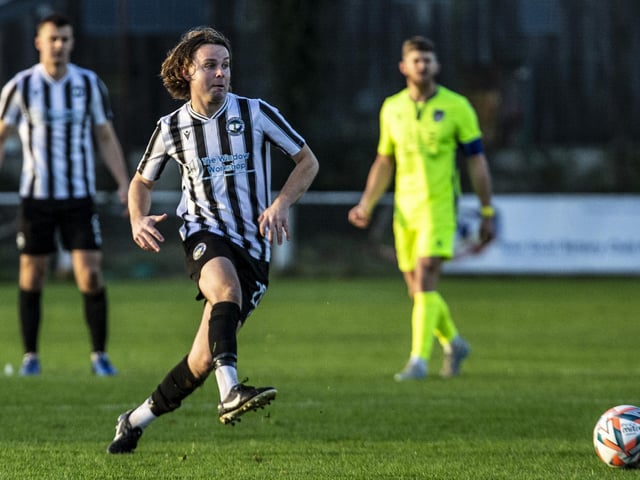 Action from Peacehaven and Telscombe's win over Bexhill United in the SCFL premier