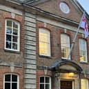 Horsham District Council raised The Royal Navy’s white Ensign Flag at Park House to mark Trafalgar Day. Picture courtesy of Horsham District Council
