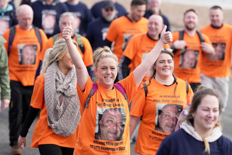 All the walkers were keen to celebrate and remember Paul's life.