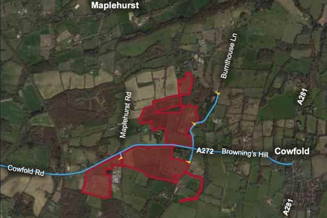 Proposed site of a new solar farm in Cowfold
