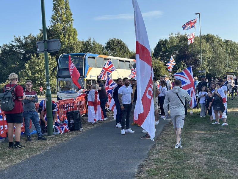 Migrant hotel protest takes place in Chichester - photos