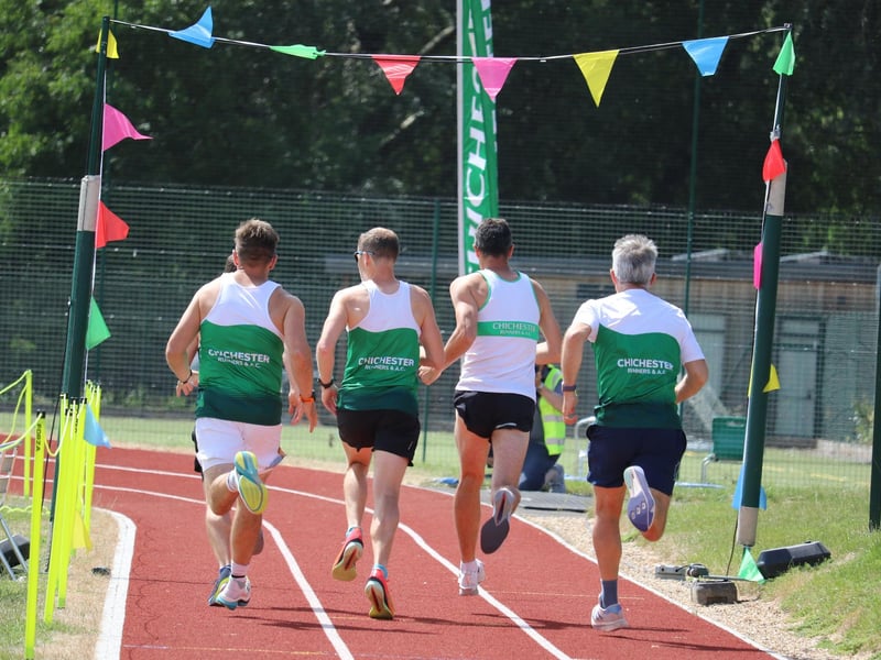 The opening of the new athletics track at Chichester College