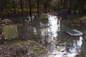 St. Andrews churchyard in Burgess Hill after the recent heavy rain. Photo: Graham Franks Photography, www.grahamfrankspics.co.uk