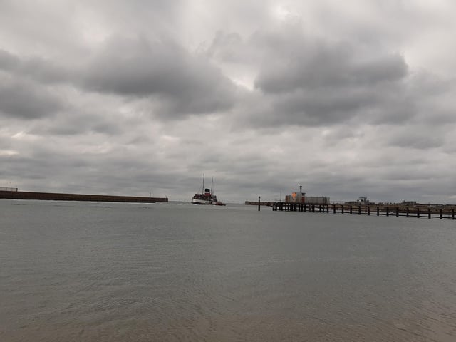 Amazing, stunning, emotional - the large crowd that stood on Kingston Beach to watch the world’s last seagoing paddle steamer make its inaugural visit to Shoreham was visibly moved by the sight of the Waverley making its way in and out of the harbour on Wednesday, September 13.