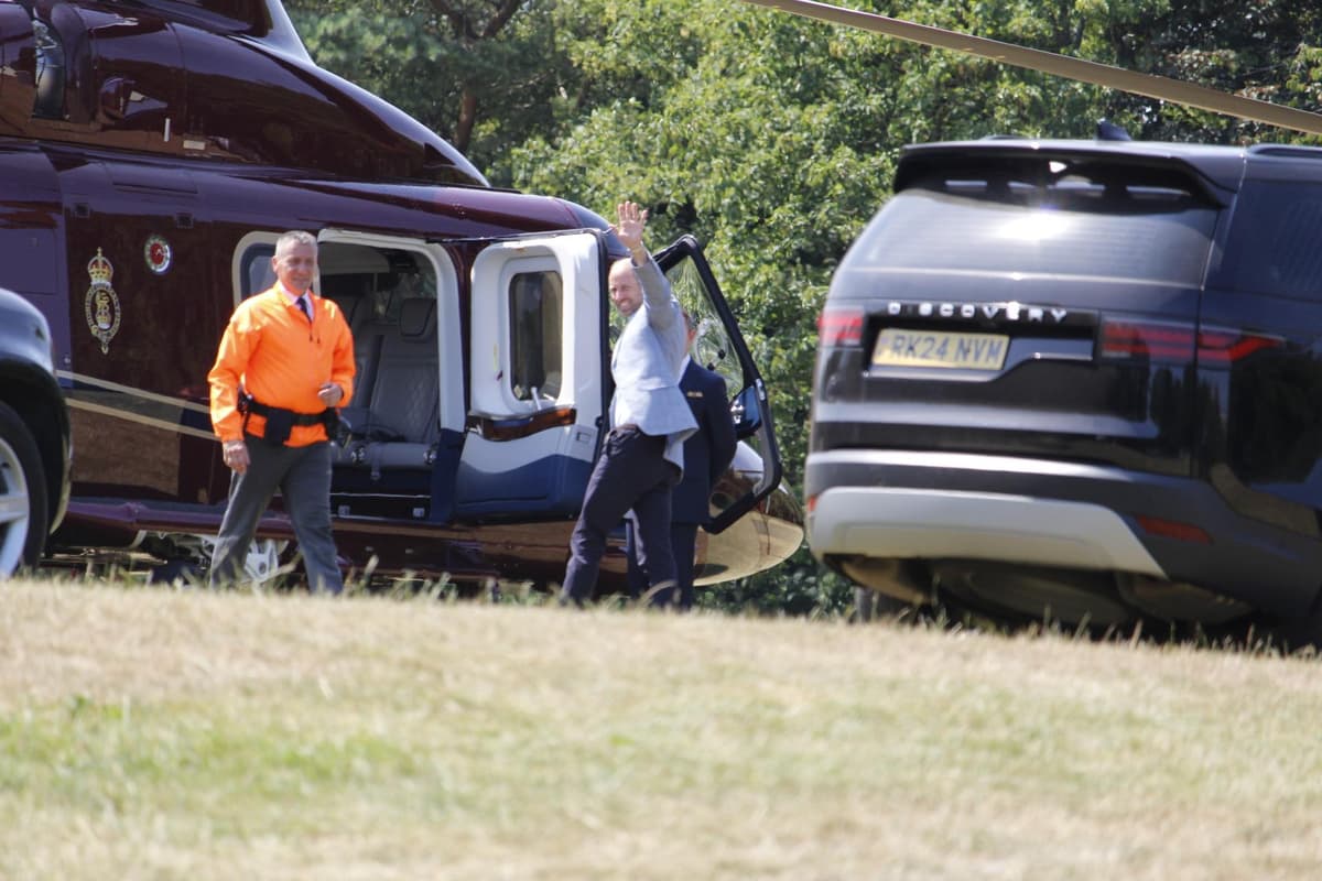 In pictures: Prince William arriving in Sussex