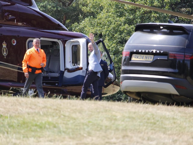 Prince William arrives in Hastings