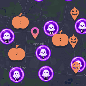 Best places to trick-or-treat in Burgess Hill | Map