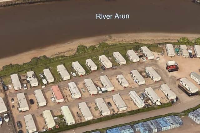 More than 30 tenants at Harbour Close, in Littlehampton Marina, have been served with eviction notices. Photo: Google Earth