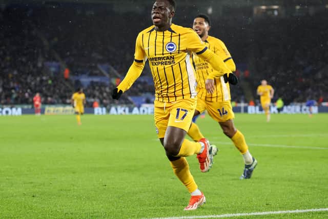 Yankuba Minteh of Brighton & Hove Albion has struggled for starts in the Premier League of late