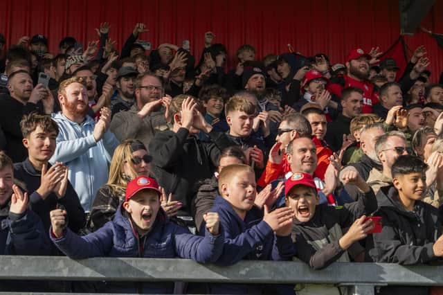 Worthing fans enjoying the recent win over Dagenham | Picture: Jay Wrighte