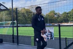 Tobi Brown at the Crawley Town training ground on Tuesday
