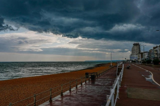 The promenade at St Leonards on Tuesday