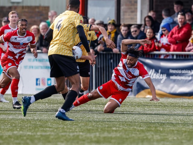 Action from Eastbourne Borough's 5-1 home loss to Maidstone in the National League South