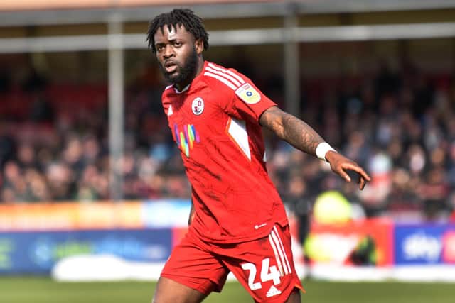 Remi Oteh. Crawley Town v Tranmere Rovers. Pic S Robards SR2304152