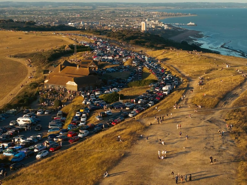 An aerial picture of Beachy Head.