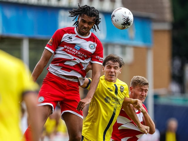 Action from Eastbourne Borough's 1-1 National League South draw at Farnborough