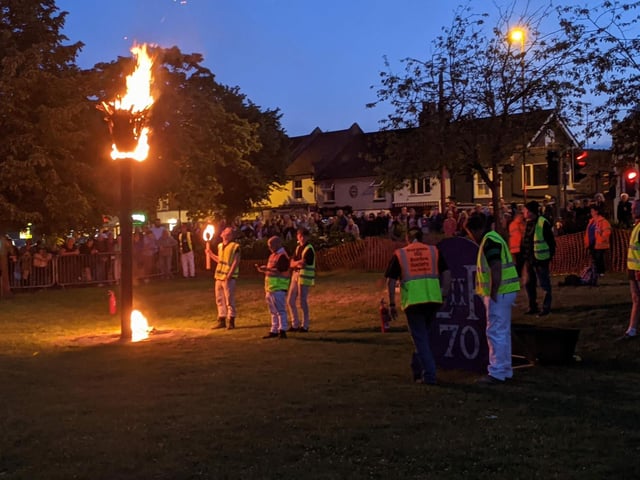 The beacon lighting and concert was in St John's Park, Burgess Hill, on Thursday, June 2