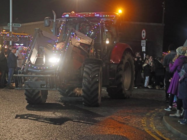 The Christmas Tractor Run 2024 leaving Hastings Old Town on December 21. Photo by Roberts Photographic.