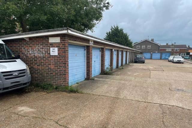 Almost 100 garages with a value of more than £1 million are being auctioned off by Eastbourne Borough Council. Picture: Clive Emson