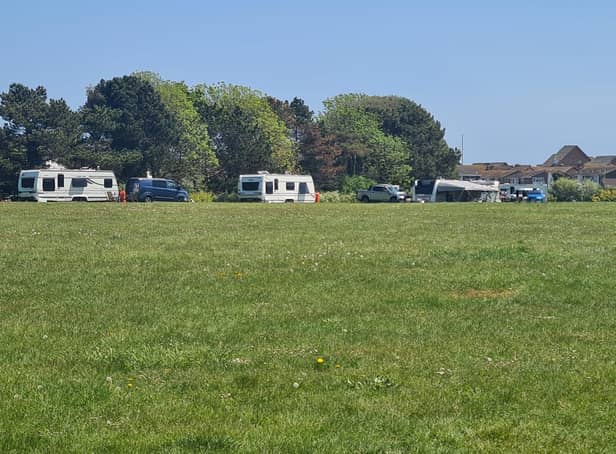 Travellers in Five Acres Field