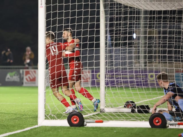 Action from Worthing FC's 6-2 Sussex Senior Cup win over Crowborough Athletic at Woodside Road