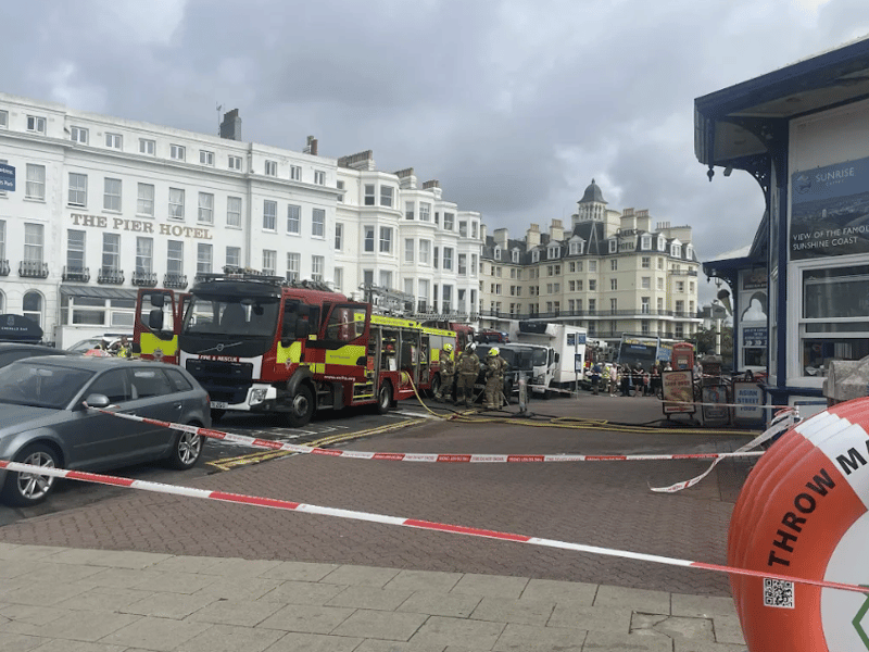 Eastbourne Pier has been evacuated after a fire service incident.