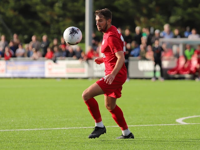 National League South action at Woodside Road between Worthing and Truro City