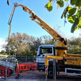 A new bridge under construction can now be seen off the A273 London Road, Hassocks