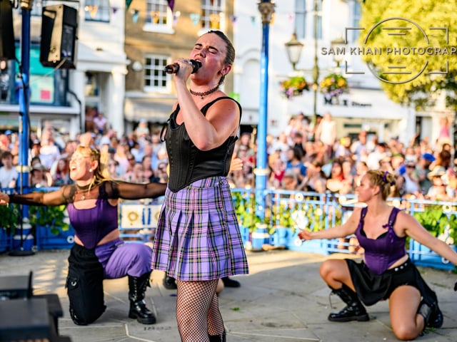 Crowds rammed Horsham town centre to hear a plethora of K-pop hits on Friday.