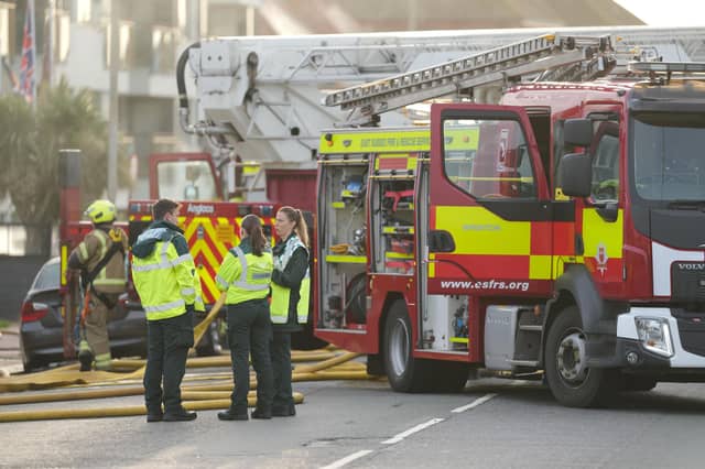 An 86-year-old woman has died in a residential property fire in Sussex.