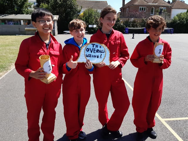 The winning drivers, best obstacle course, best design and overall winner