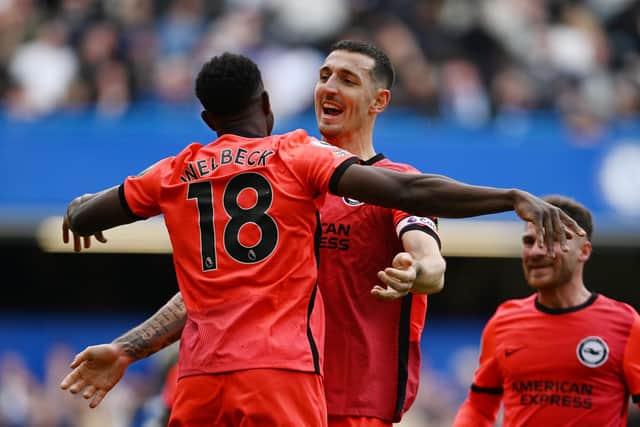Danny Welbeck said Brighton captain Lewis Dunk has been ‘instrumental’ for the club in their most successful ever season – and deserves ‘many more’ England call-ups. (Photo by Mike Hewitt/Getty Images)