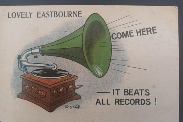 July 26, 1913. Lovely Eastbourne come here -- it beats all records! Picture: Contributed